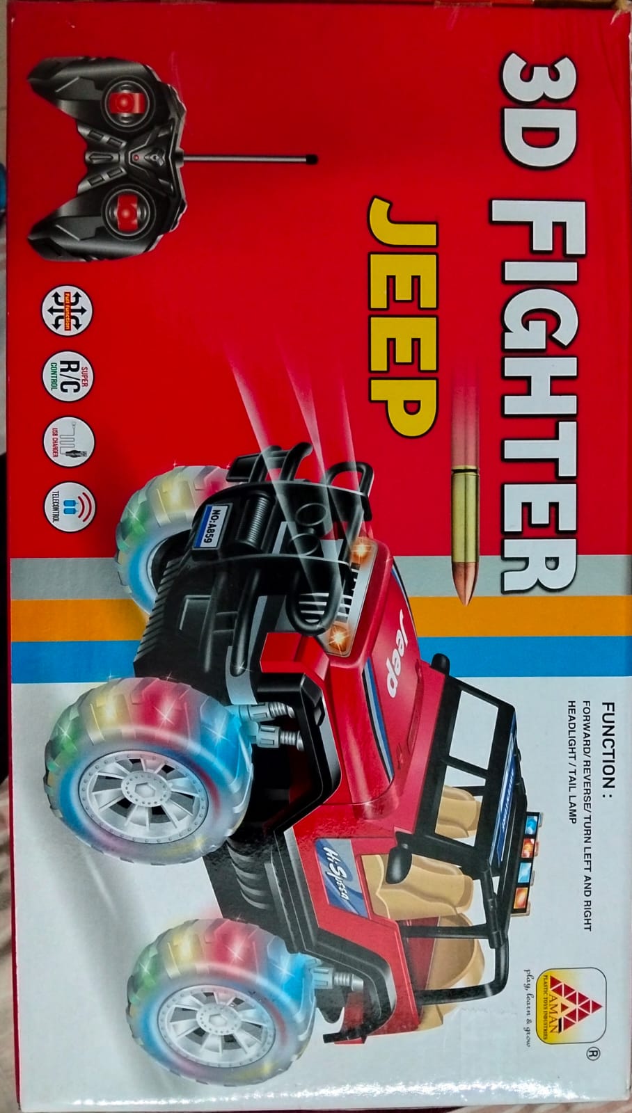 3D Fighter Jeep Music with remote control