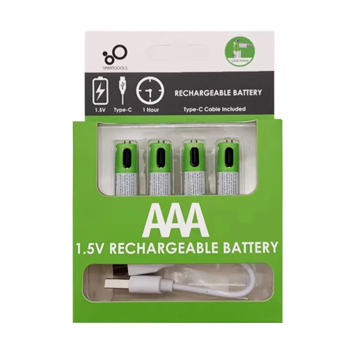 AAA Lithium-ion Rechargeable Battery 750mWh 1.5V 4 Pcs