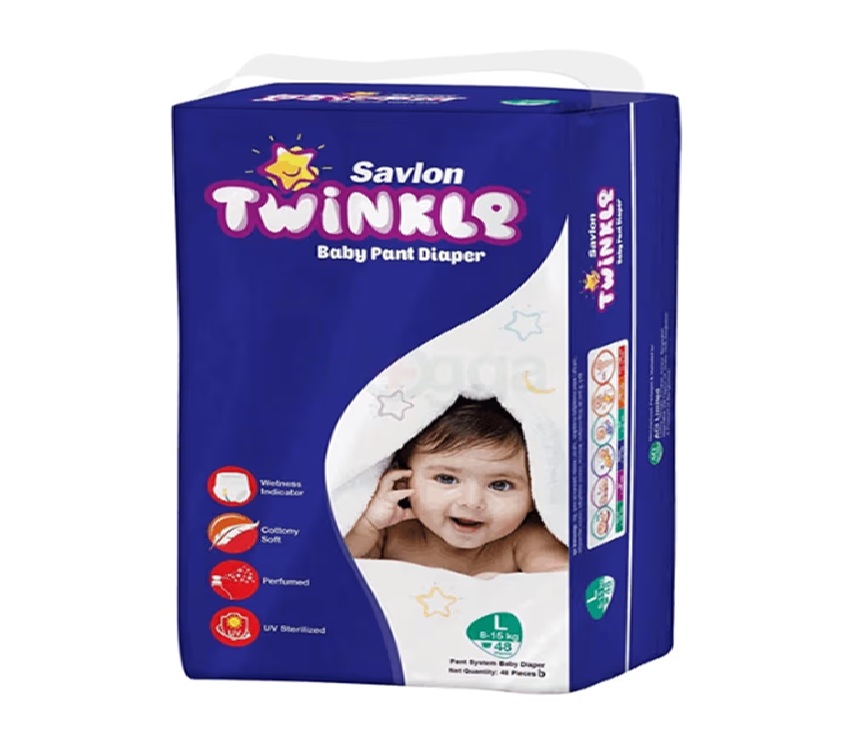 Savlon Twinkle Baby Pant Diaper Large 48 pcs (8-15 kg)